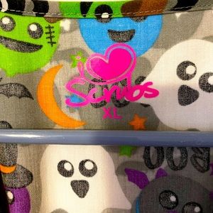 Scrub Top L - Halloween